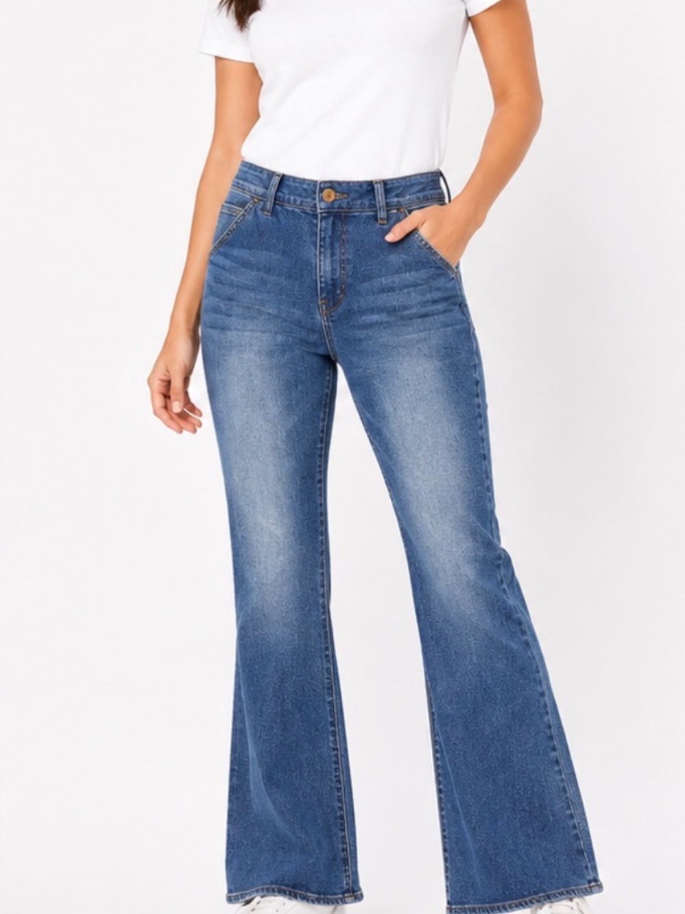Democracy Medium Blue Flared Jeans Size‎ 8